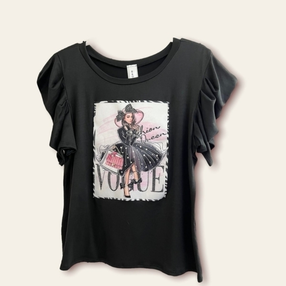 Vogue rhinestone top
